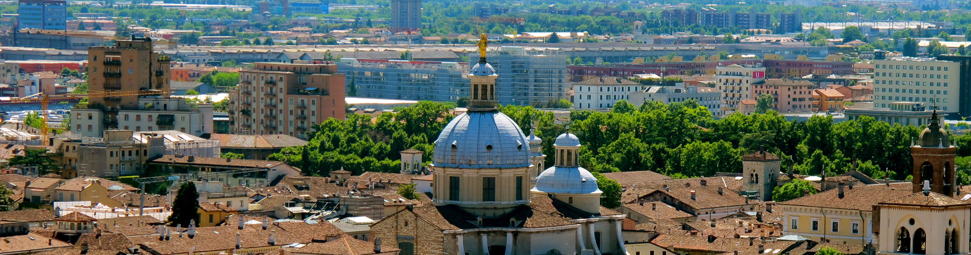 La cupola del Duomo di Brescia vista dall'alto